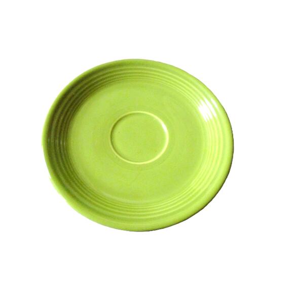 Homer Laughlin Fiestaware 6 Inch Footed Saucer Original 50s Chartreuse Glaze - Picture 1 of 2